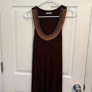 dELiA*s Chocolate Tunic with Vibrant Beading